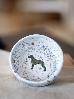 Ceramiczna miska dla psa z chartem - mała