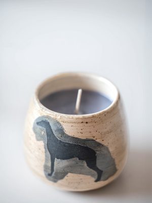 Świeca - Czarny Whippet